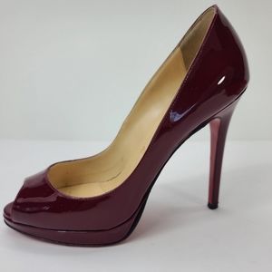 Burgundy Red Patent  Christian Louboutin Size 6.5EU